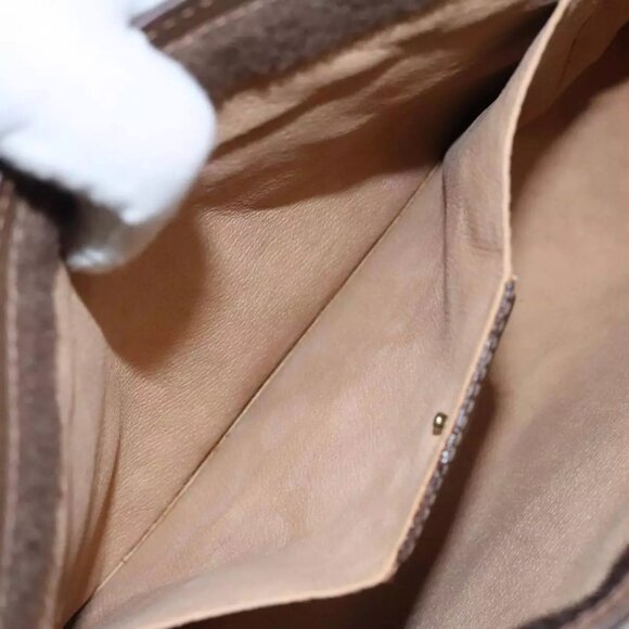 GUCCI GG Supreme Web Sherry Line Clutch Bag PVC Beige Red 89 01 033 Auth ep6982 - Picture 13 of 15